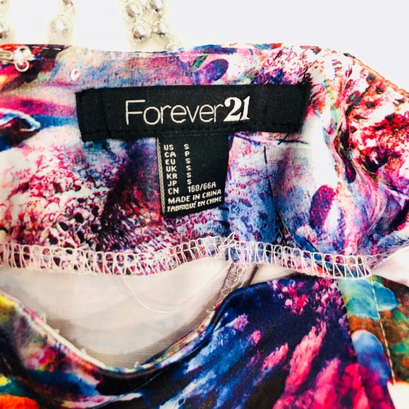 FOREVER 21 FLORAL BUSTIER DRESS W/ BONING - Picture 4 of 8